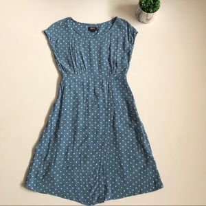 Maeve By Anthropologie Blue Polka Dot Dress S